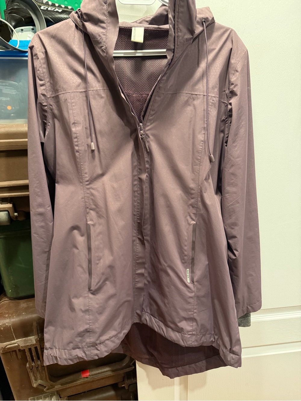 Mondetta Dusty Mauve Hooded Lightweight Trench Coat